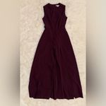 Kay Unger NWOT Zeda Crepe Dress Burgundy Pantsuit Photo 5