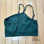 Aerie Ribbed One Shoulder Bralette Bra Cropped Tank Top Size Small Green Photo 8