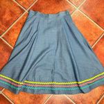 Modcloth Cherished Cheer Ricrac Trimmed Chambray Skirt Photo 0