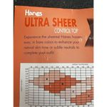 Hanes Size "F" ULTRA SHEER CONTROL TOP Pantyhose BARELY THERE Sandalfoot Photo 3