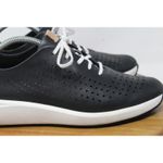 Clarks  Unstructured Leather Black Perforated Lace Up Sneakers Womens‎ Size 6.5 Photo 4