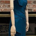 Romeo + Juliet Couture deep turquoise satin one shoulder dress / S / NWOT Photo 11