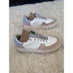 Shu Shop Platform Sneakers Size 10 Leather Suede Colorblock Chunky Casual White Photo 2