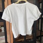 Aritzia TNA ribbed crewneck tshirt tee cropped top short sleeve White Size L Photo 2