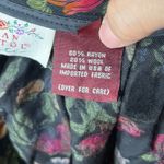 Susan Bristol Vintage Petite Pleated Floral Midi Skirt Size 4 Black Red Blue Photo 4