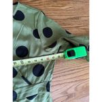 SheIn Women’s Polka Dot Ruffle Hem Tiered Midi Maxi Dress Black Green V Neck Photo 6