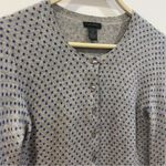 Only Mine 100% Cashmere polka dot cardigan• Size Medium Gray Photo 2
