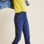 Anthropologie Pilcro & the Letterpress High-Rise Skinny Floral Jeans 27 New Photo 0