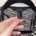 Forever 21  Black and White Aztec Tribal Print Open Cardigan Sweater Size Small Photo 1