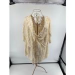 See By Chloe  yellow Floral Print blouse Silk Blend Short Sleeve Boho Size 42 Photo 6