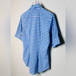 Ralph Lauren Blue White Gingham Checkered Button Down Short Sleeve Shirt Photo 5