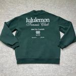 Lululemon  Tennis‎ Club Crewneck Sweatshirt Green Pullover Long Sleeve Small EUC Photo 1