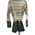 Free People Collared Cardigan Sweater Loose Knit Jacket Tie Wool Women'sLarge Photo 1