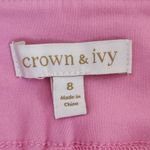 Crown & Ivy  Pink Pull-on Ankle Pants NWT Size 8 Preppy Pink Pants Photo 6