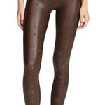 Spanx  Brown Snakeskin Faux Leather Leggings Photo 0