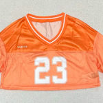 SheIn Orange Crop Jersey Top Photo 0
