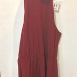 Haute Hippie burgundy crepe de chine stretch elastic waist sleeveless dress Photo 2