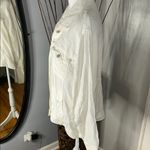 Jones New York 100 %Linen White Jean Jacket Casual Style Size 1X Photo 5