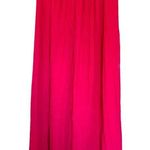 H&M Raspberry Pink Textured Zipper Waist Loose Maxi Skirt Size 4 Photo 0