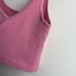 Urban Outfitters Ribbed V-Neck Cropped Tank Pink size M Photo 3