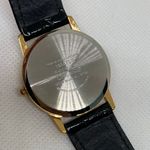 Vintage image sundial wrist watch unisex gold tone 32mm round quartz running Photo 4