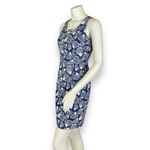 Handmade‎ Sheath Dress Blue Shell Print Sleeveless Unique V Photo 3