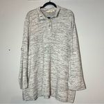Soft Surroundings  Touchable Henley Sweater Size 2X Tunic Heathered Grey Gray Photo 2