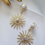 ZARA New!  Golden Sun Earrings Photo 13
