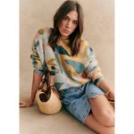 Sézane NWT Sezane Isadora Jumper in Flowers Mohair Wool Blend Sweater M Photo 2