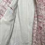 COS Red and White Double Pockets A-Line Coat Size 6 Photo 4