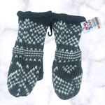 Zella NWT Gray Truffle Knitted Lined Casual Winter Mittens OS Photo 2