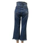 Risen Frayed Kick Flare Distressed Denim High Rise Blue Jeans Raw Hem Womens 32 Photo 3