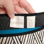 Chico's Chico’s Diamond Chevron Jacquard Knit 3/4 Length Sleeve Blouse Top Photo 5