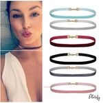 Light Pink Velvet Choker Necklace Photo 0