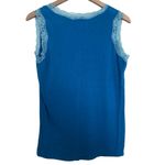 Vintage Y2K Blue Lace Trim V Photo 4