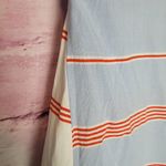 THML  FRINGE SLEEVE STRIPED ABSTRACT KAFTAN DRESS SWIM COVER MEDIUM Photo 4