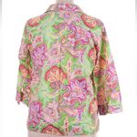 Ralph Lauren Lauren Green & Pink Button Down Shirt Floral Paisley Plus Size 1X Photo 2
