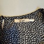 Mi Ami Black White Polka Dot Wrap Midi Dress Flutter Sleeve Tie‎ Waist XL # Photo 4