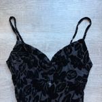 Jill Stuart Vintage Floral Velvet Spaghetti Strap Slip Black Dress Size 4 Photo 6