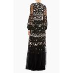 Mac Duggal Floral Embellished Tiered Tulle Gown Ruffle Trim and Poet Sleeves 4 Photo 12