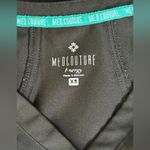 Med Couture Energy Scrub Top XS | Black Medical Uniform with Teal Trim Workwear Photo 11