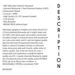 14KT 2 CARAT GENUINE MOISSANITE SOLID YELLOW GOLD RING NWOT Photo 12