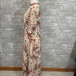 Whistles Orange Mottled Animal Pleated Dress Size 10 Photo 7