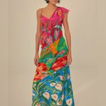 Farm Rio Mixed Flowery Ruffle One Shoulder Dress - multi - large *IR* $320 MSRP Photo 9