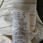 ASOS Cream Linen Blend Wide Leg Culotte Pants in Stripe Photo 11