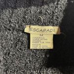 Escapade Black‎ Boucle Knit Rabbit Fur Trim Cowl Neck Sweater Medium Black Photo 6