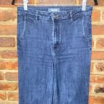 Modcloth  Dark Wash Blue Denim 70s The Grier Wide Leg Jeans Women's Size 8 Photo 2