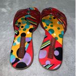 White Stag Women’s Vintage Flip Flop Flats Sandals 7 Red Strappy Flat Photo 2