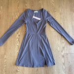 Purple Sweetheart Neck Long Sleeve Sheath Dress Photo 6