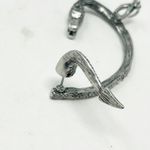 Dragon Goth Punk Ear Cuff Wrap Tail Earring Gunmetal Rhinestone Dragon Serpent Gray Photo 2